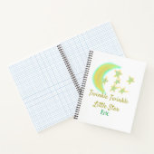 Geel groen twinkle Twinkle Little Star voeg naam t Notitieboek (Binnen)