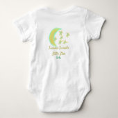 Geel groen twinkle Twinkle Little Star voeg naam t Romper (Achterkant)