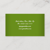 Geel Groen Voedingsdeskundige Fruit Hart Kaart Visitekaartje (Achterkant)