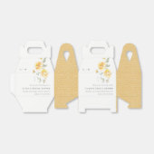 Geel groen Waterverf Roos Bloem Vrijgezellenfeest Bedankdoosjes (Uitgevouwen)