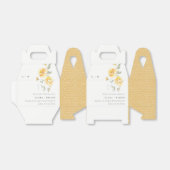 Geel groen Waterverf Roos Vloerbunch bruiloft Bedankdoosjes (Uitgevouwen)