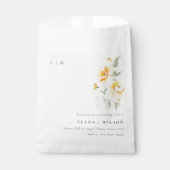 Geel groen Waterverf Roos Vloerbunch bruiloft Bedankzakje (Voorkant)