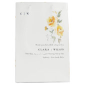 Geel groen Waterverf Roos Vloerbunch bruiloft Medium Cadeauzakje (Voorkant)