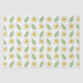 Geel, Groen Waterverf Zomer Daisy Pattern Tissuepapier (Voorkant)