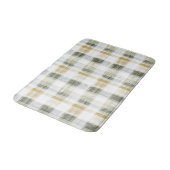 Geel Groen Wit Gestreepte Plaid Badmat (Gekanteld)