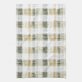 Geel Groen Wit Gestreepte Plaid Theedoek (Verticaal)