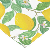 Geel groen wit lemonpatroon korte tafelloper (Hoek)