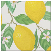 Geel groen wit lemonpatroon stof (Close Up)