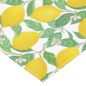 Geel groen wit lemonpatroon tafelkleed (Gekanteld)