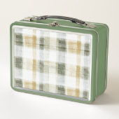 Geel Groen Wit Plaid Strepen Verjaardag (Voorkant)