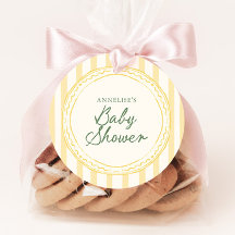 Geel & Groen Zomer Handgetekende Baby Shower