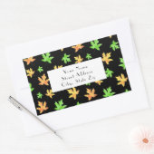 Geel Groen Zwart Maple Leaf Patroon labels (Envelop)