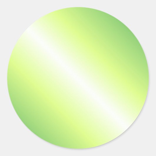 Geel-groene blanco Sjabloon Aangepast rendement le Ronde Sticker (Voorkant)