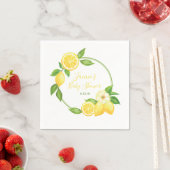Geel Groene Citroen Citrus Bloemen Baby shower Par Servetten (Insitu)