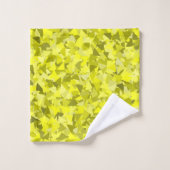 Geel Groene Driehoek Patroon Bad Handdoek (Wasdoekje)