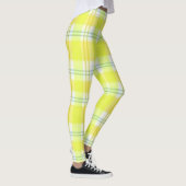 Geel Groene Geruite Leggingen Leggings (Rechts)