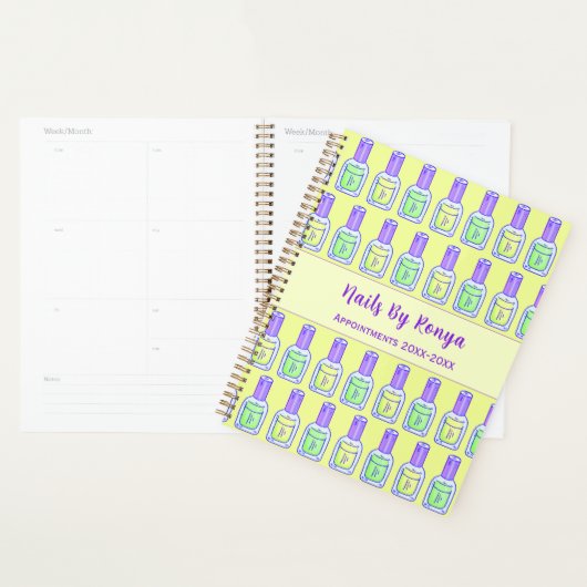 Geel Groene Nail Poolse Nail Salon Kunstenaars Art Planner (Display)