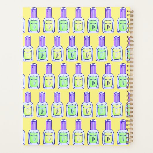 Geel Groene Nail Poolse Nail Salon Kunstenaars Art Planner (Achterkant)