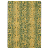 Geel Groene Slang Huid Dierenprint Klembord (Achterkant)