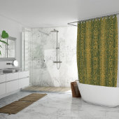 Geel Groene Slangenhuid Dierenprint Douchegordijn