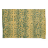 Geel Groene Slangenhuid Dierenprint Kussensloop (Voorkant-Links)