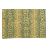 Geel Groene Slangenhuid Dierenprint Kussensloop (Voorkant-Rechts)