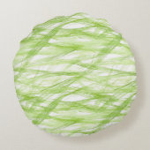 Geel Groene Vlinders Verjaardag Rond Kussen (Achterkant)
