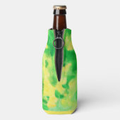 Geel Groene Waterverf Flessenkoeler Flesjeskoeler (Fles Achterkant)