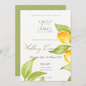 GEEL GROENE WATERVERF FOLIAGE OLIJFWEDING KAART (Voorkant / Achterkant)