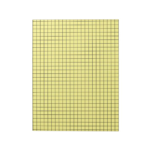 Geel groot grafiekdocument notitieblok (Linkerzijde)