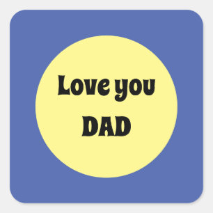 Geel Grote Dot Vierkante Sticker