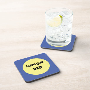 Geel Grote Dot Vierkante Sticker Bier Onderzetter