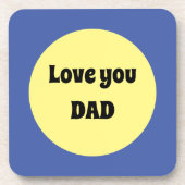 Geel Grote Dot Vierkante Sticker Bier Onderzetter (Voorkant)