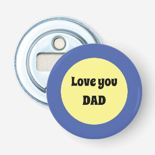 Geel Grote Dot Vierkante Sticker Button Flesopener
