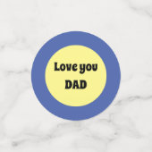 Geel Grote Dot Vierkante Sticker Confetti (Kleine voorkant)