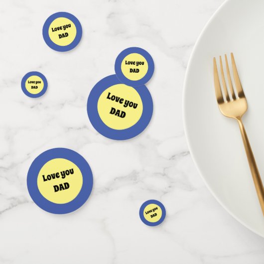 Geel Grote Dot Vierkante Sticker Confetti (Groep)
