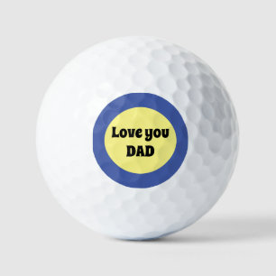 Geel Grote Dot Vierkante Sticker Golfballen