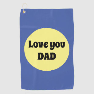 Geel Grote Dot Vierkante Sticker Golfhanddoek