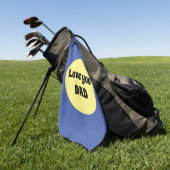 Geel Grote Dot Vierkante Sticker Golfhanddoek (Groen)
