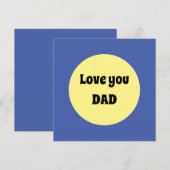 Geel Grote Dot Vierkante Sticker Kaart (Voorkant / Achterkant)