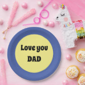Geel Grote Dot Vierkante Sticker Papieren Bordje (Feest)
