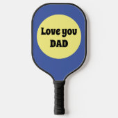 Geel Grote Dot Vierkante Sticker Pickleball Paddle (Voorkant)