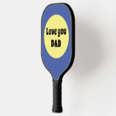Geel Grote Dot Vierkante Sticker Pickleball Paddle (Links)