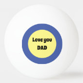 Geel Grote Dot Vierkante Sticker Pingpongbal (Achterkant)