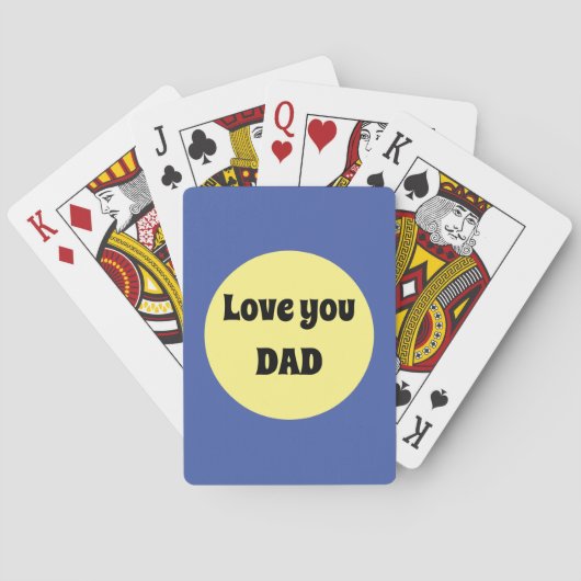 Geel Grote Dot Vierkante Sticker Pokerkaarten (Achterkant)