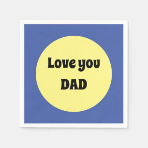 Geel Grote Dot Vierkante Sticker Servet