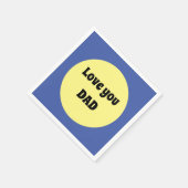 Geel Grote Dot Vierkante Sticker Servet (Hoek)