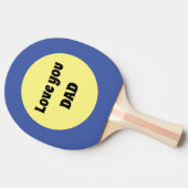 Geel Grote Dot Vierkante Sticker Tafeltennisbatje (Zijkant)