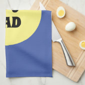 Geel Grote Dot Vierkante Sticker Theedoek (Quarter Fold)