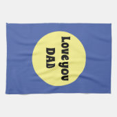 Geel Grote Dot Vierkante Sticker Theedoek (Horizontaal)